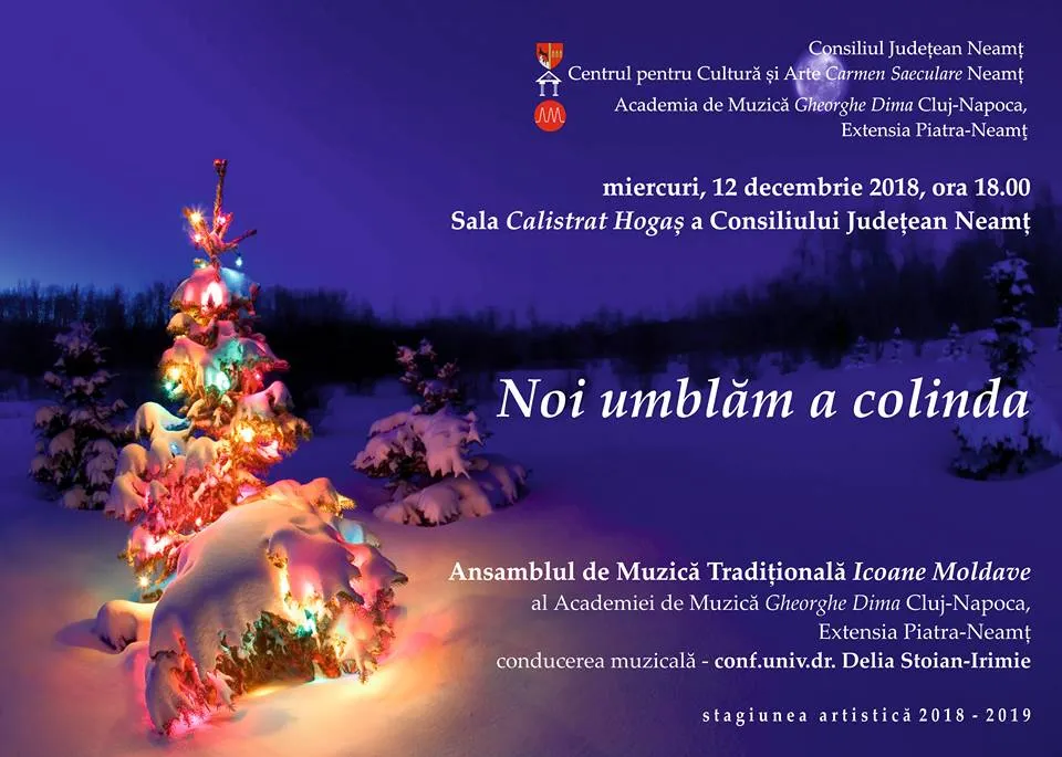 Astăzi, de la ora 18:00, „Noi umblăm a colinda”