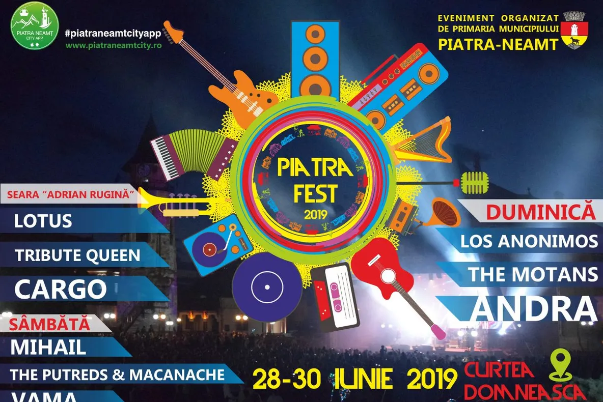 ”Seara Adrian Rugină” și concert Andra la Piatra Fest 2019
