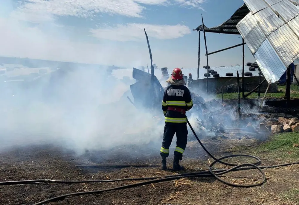 Incendiu într-un sat din Neamț! Proprietara a suferit atac de panică