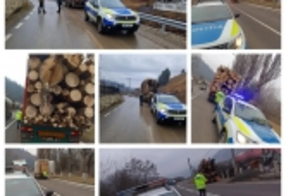 179 metri cubi material lemnos confiscat de polițiști