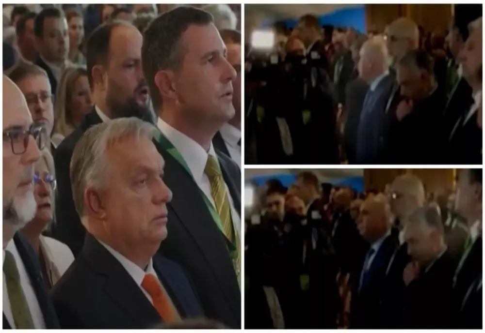 IMAGINILE ZILEI. SORIN GRINDEANU PLEACĂ DE LA CONGRESUL UDMR LA INTONAREA IMNULUI ȚINUTULUI SECUIESC. CE A FĂCUT ILIE BOLOJAN - VIDEO