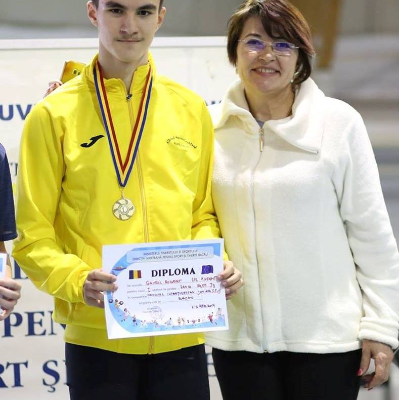 Robert Gavril, vicecampion național la 60 de metri plat
