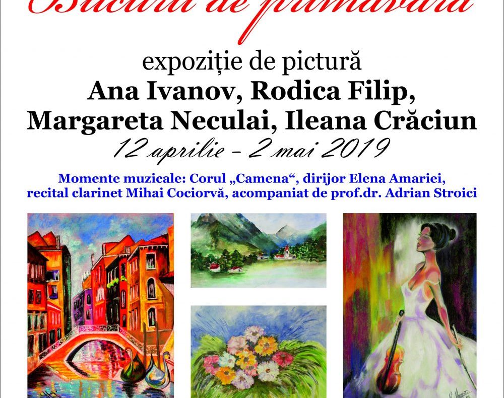 Expoziția „Bucurii de primăvară“, la Biblioteca Județeană
