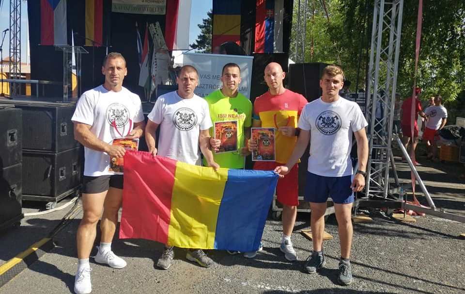Andrei Bălușescu, pe podium la concursul internațional „Cel Mai Puternic Pompier”