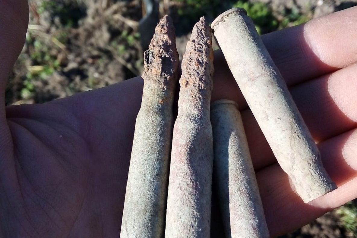 Din nou s-a găsit muniție în Vânători Neamț. Un bărbat a descoperit două cartușe în grădină (FOTO)