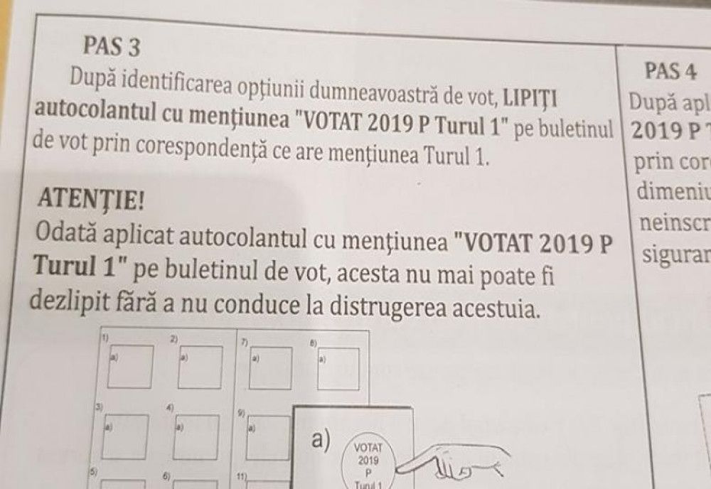 Un nemțean din Marea Britanie arată că autocolantul „votat” se poate dezlipi. Mituleţu (AEP): Cine îl mută o face pe propria răspundere