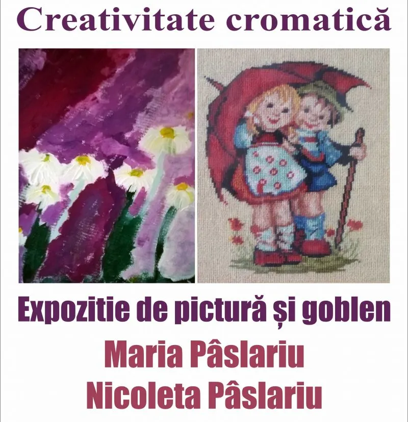 Afis expozitie de pictura goblen Paslariu