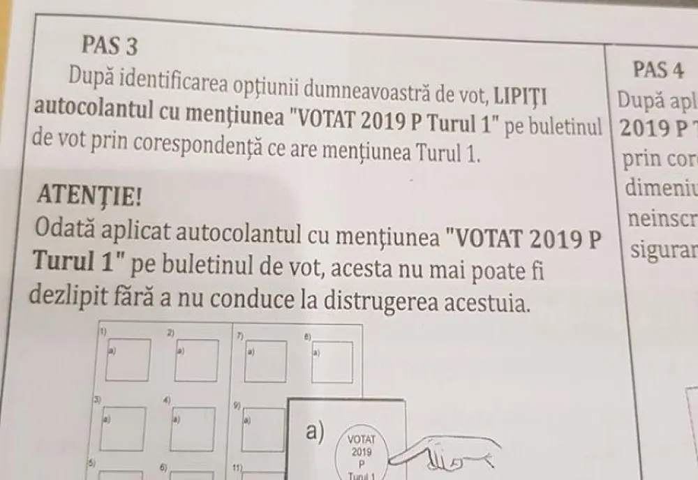 Un român din Marea Britanie arată că autocolantul „votat” se poate dezlipi. Mituleţu (AEP): Cine îl mută o face pe propria răspundere