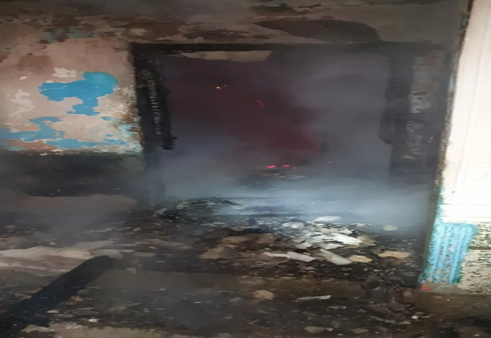 Incendiu în Borlești. Proprietarul a suferit arsuri și a fost transportat la spital (FOTO)