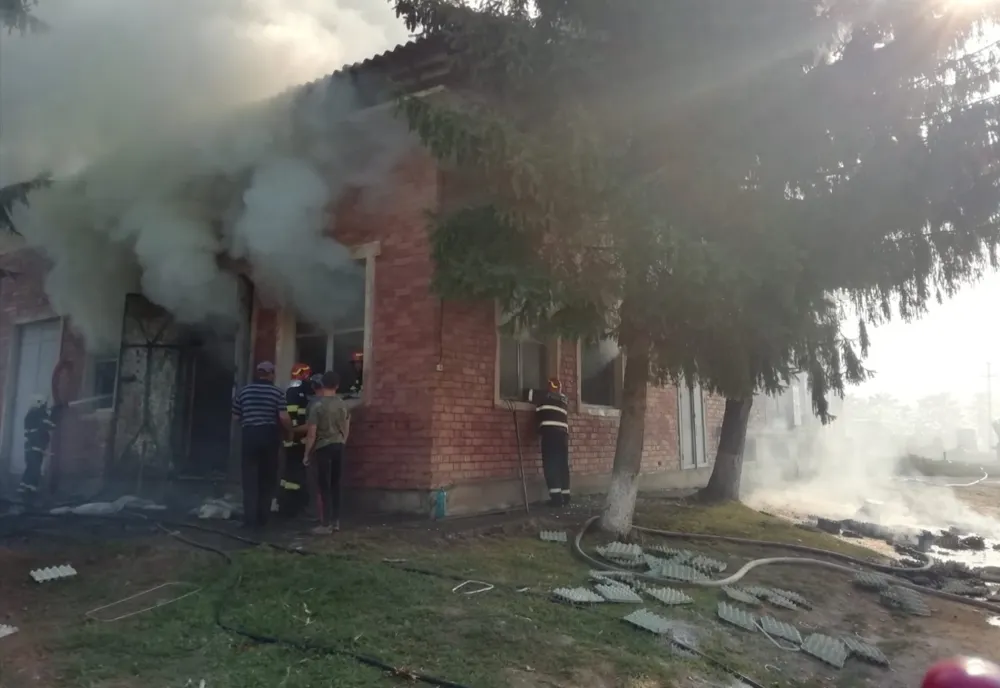 Incendiu la o fermă de pasări din Neamț