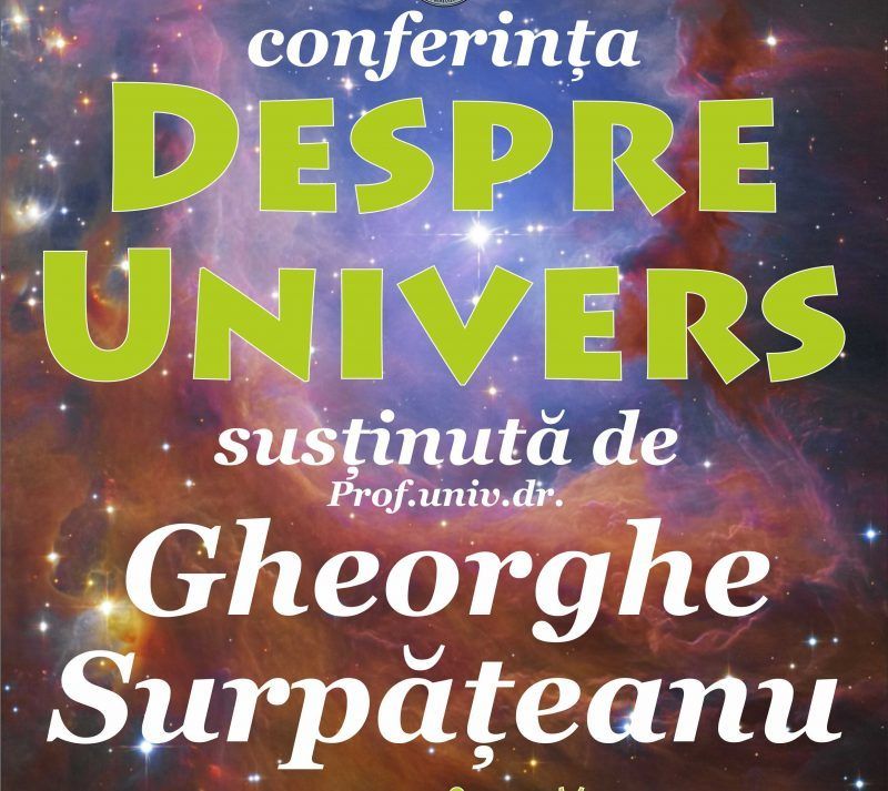 Afis conferinta Despre Univers