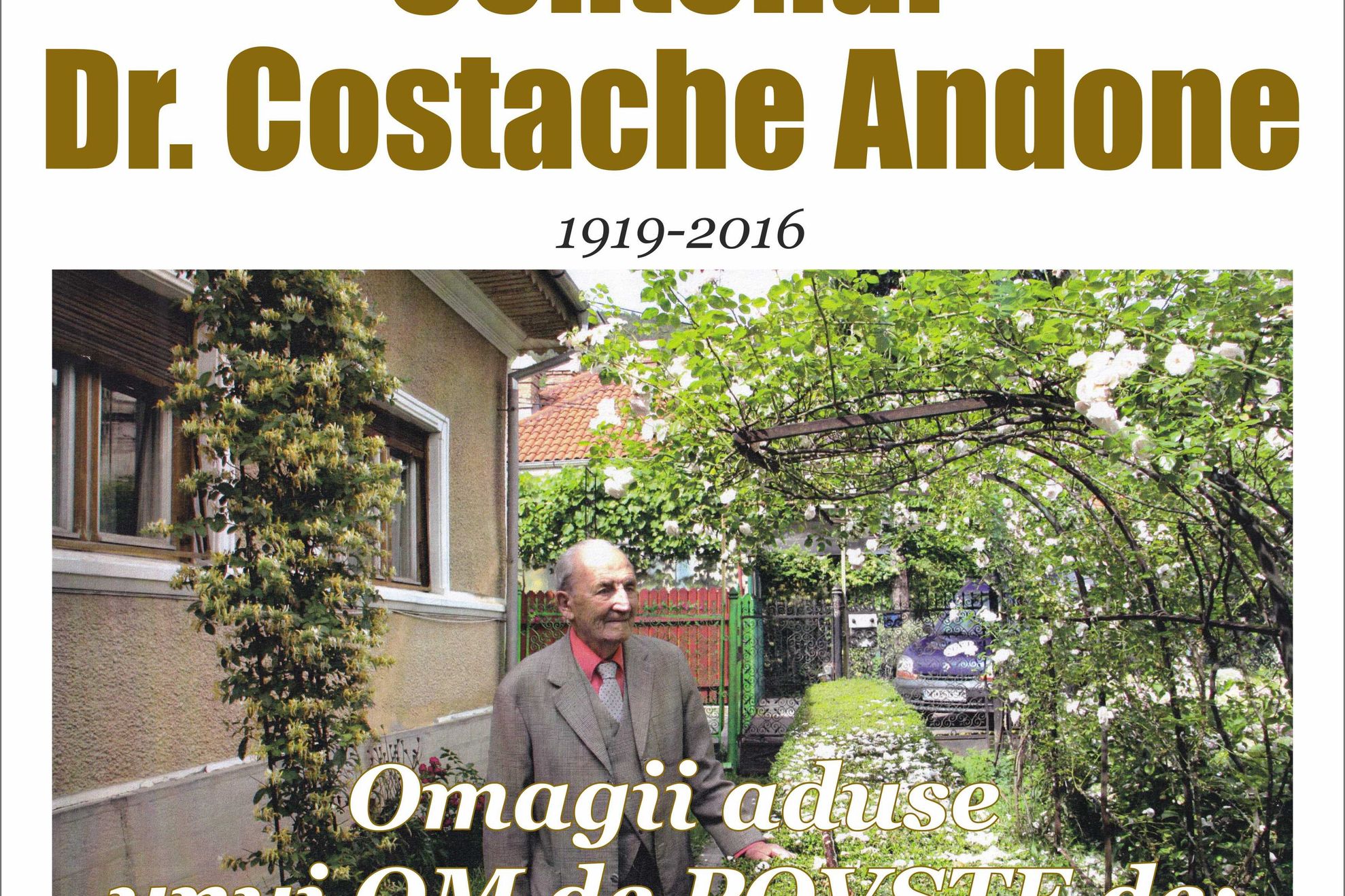 Afis centenar dr.Andone, AOSR