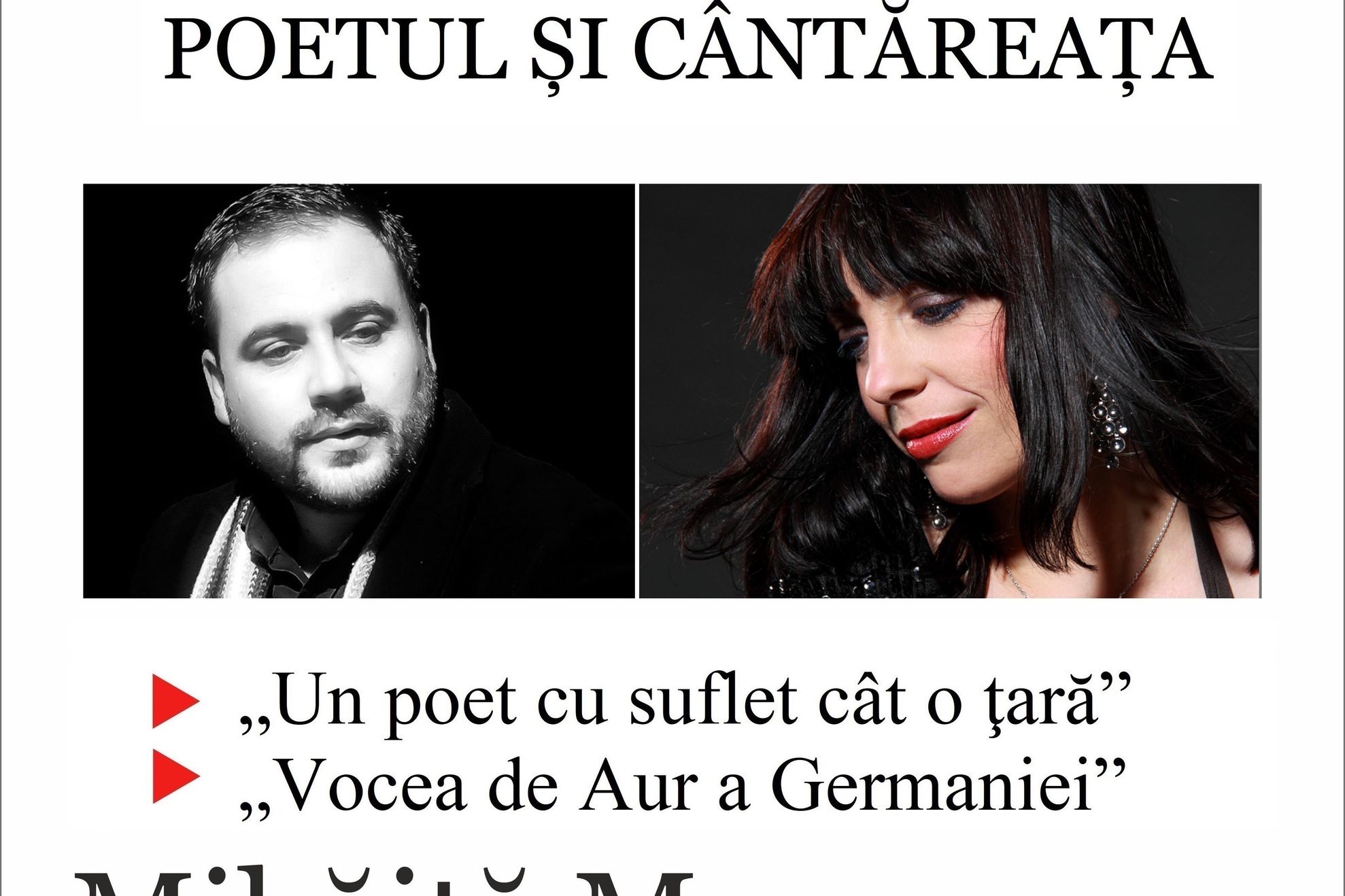 Afis recital Poetul si Cantareata oct 2019