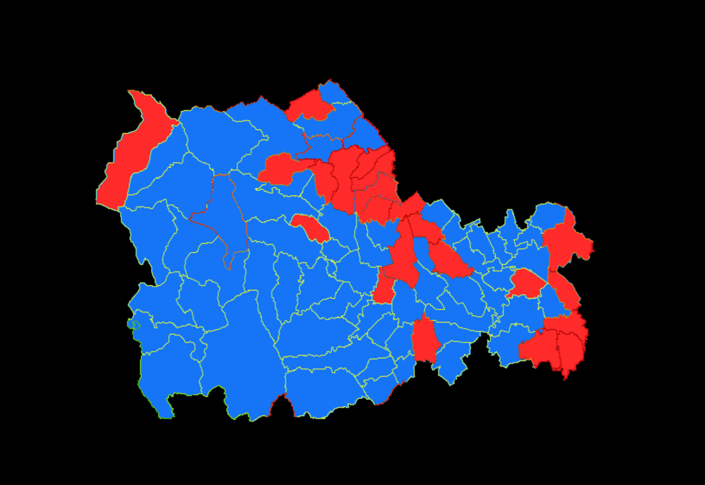 Harta rezultatelor alegerilor prezidențiale