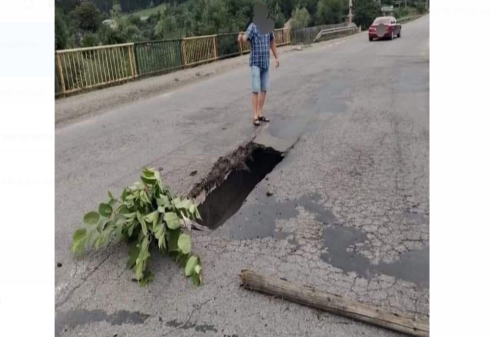 „Blestemul” podurilor din Neamț: o bucată s-a rupt dintr-unul de pe DN 15B