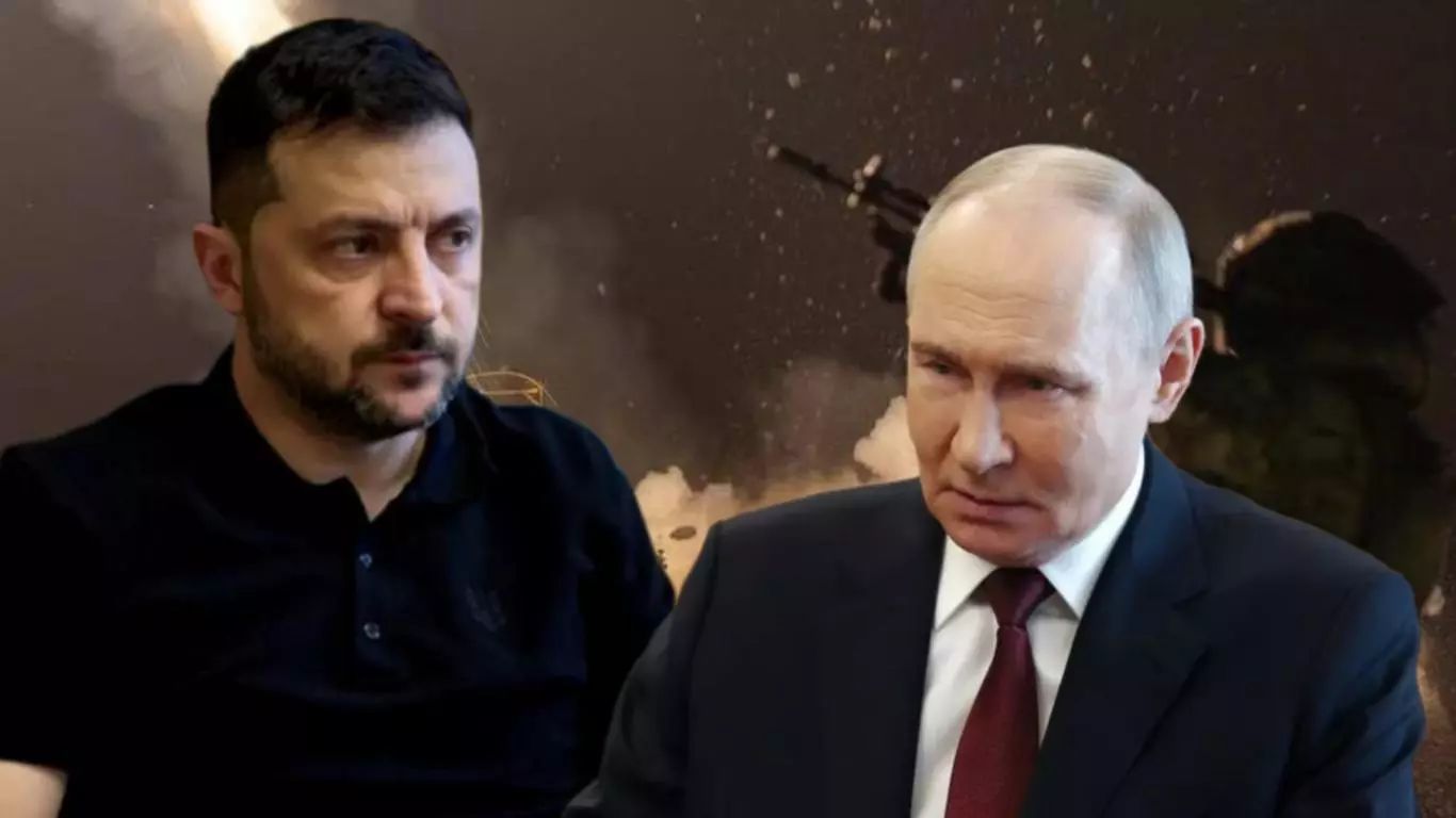 Volodimir Zelenski și Vladimir Putin
