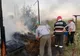 S-au jucat cu focul și au incendiat o fânărie (FOTO)