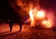 Incendiu la un autovehicul de transport persoane (FOTO)