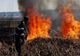 Persoană arsă, în urma unui incendiu de vegețatie uscată