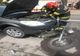 Motociclist prins sub un autoturism în Târgu Neamț